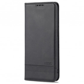 Capa Flip em frente ao Reno 6 5G Estilo Couro AZNS