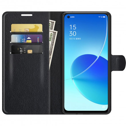 Case Oppo Reno 6 5G Leatherette Classic Lychee