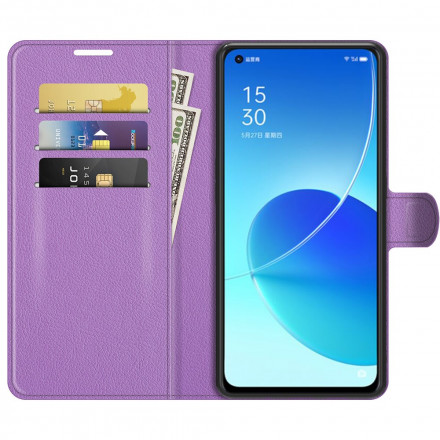 Case Oppo Reno 6 5G Leatherette Classic Lychee