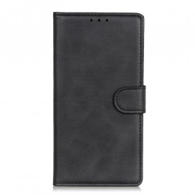 Capa de Couro Retro Mate Reno 6 5G em frente