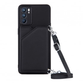 Capa Oppo ao Reno 6 5G Capa de Cartão de Ombro com Cordão