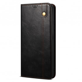 Capa Flip em frente ao Reno 6 5G Leatherette