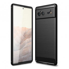 Google Pixel 6 Pro Capa de fibra de carbono escovada