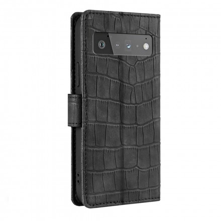 Google Pixel 6 Pro Skin-Touch Capa de Crocodilo