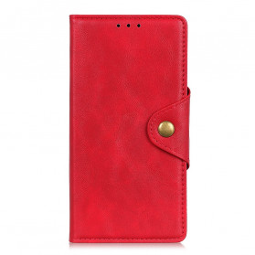 Capa Realme C21 Leatherette Vintage Button