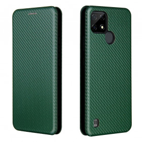 Capa Flip Realme C21 Fibra de Carbono