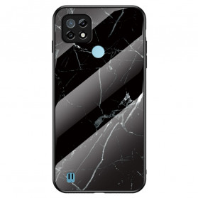 Realme C21 Capa de vidro temperado Cores do mármore