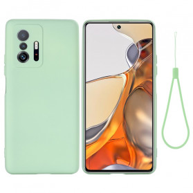 Xiaomi 11T / 11T Pro Capa de silicone líquido com cinta