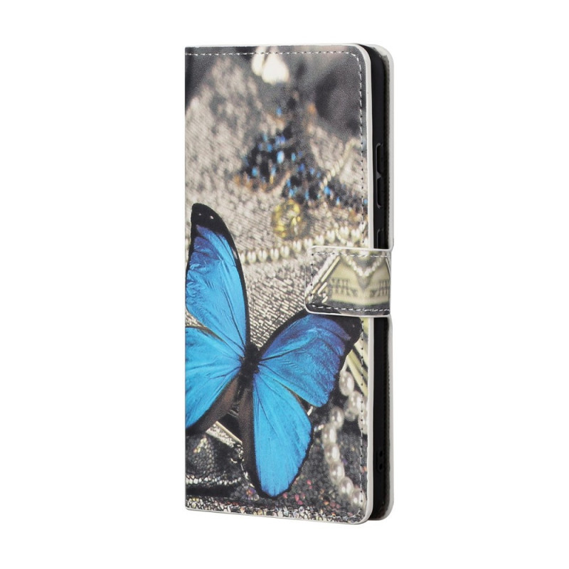 Capa para Samsung Galaxy A13 5G / A04s Butterfly Blue