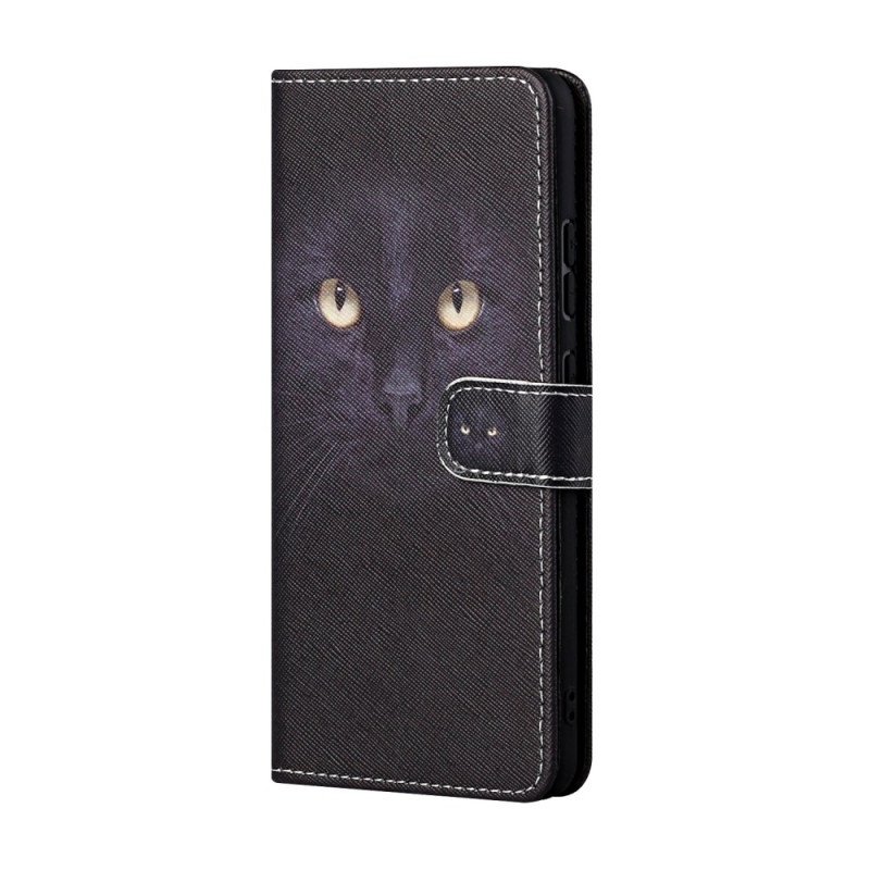 Samsung Galaxy A13 5G / A04s Capa preta com fita para olhos de gato