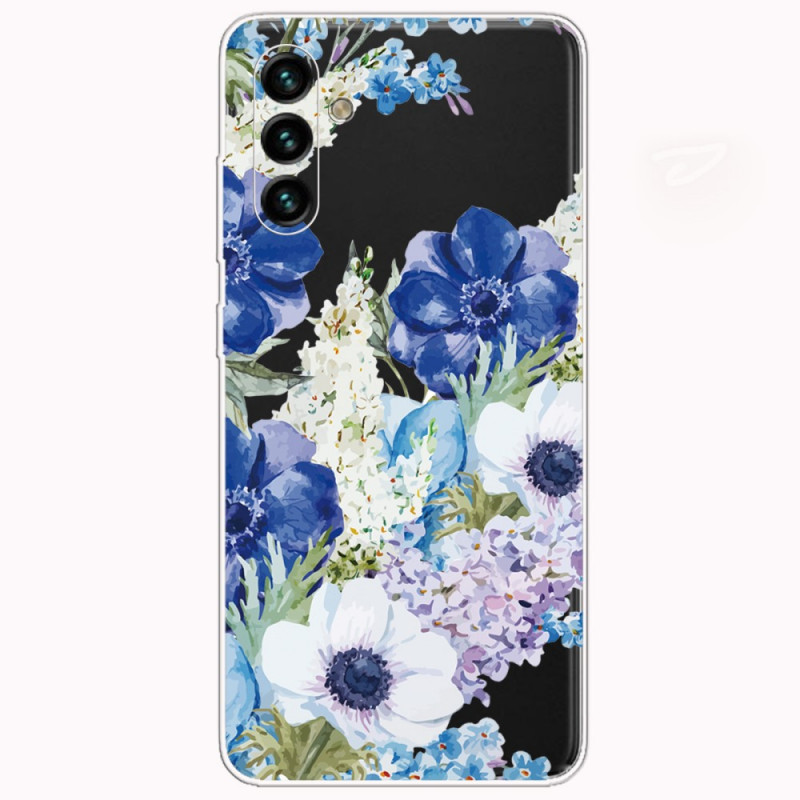 Capa para Samsung Galaxy A13 5G / A04s Watercolour Blue Flower