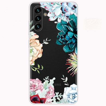 Capa de flores em aguarela...