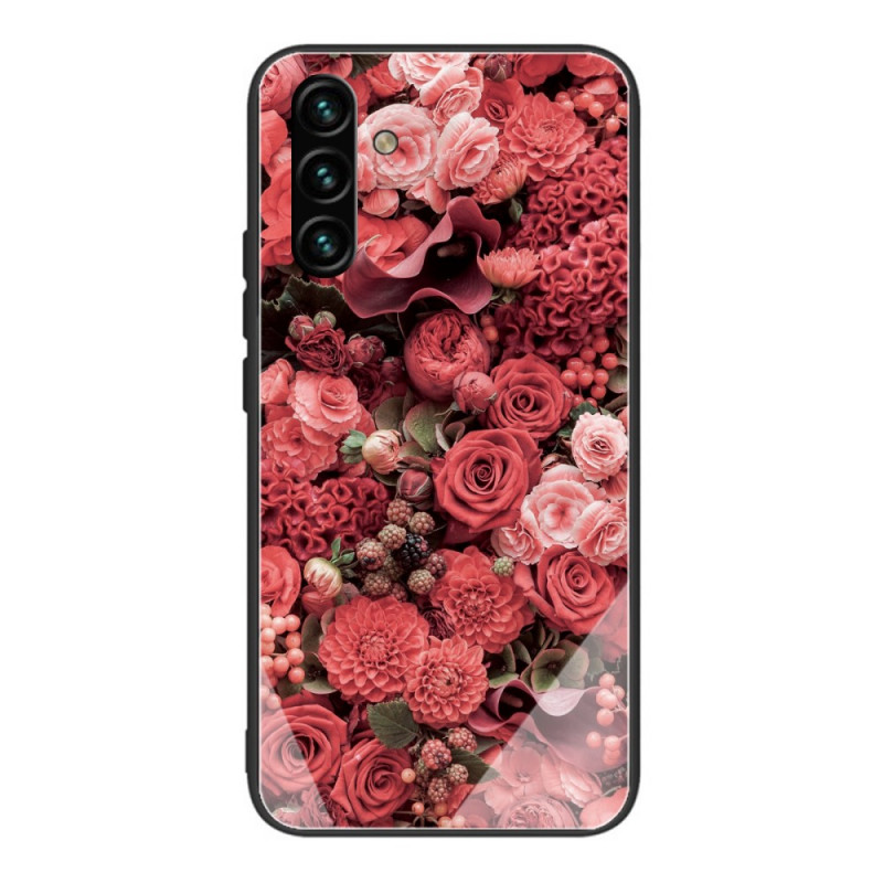 Samsung Galaxy A13 5G / A04s Capa dura Flores cor-de-rosa