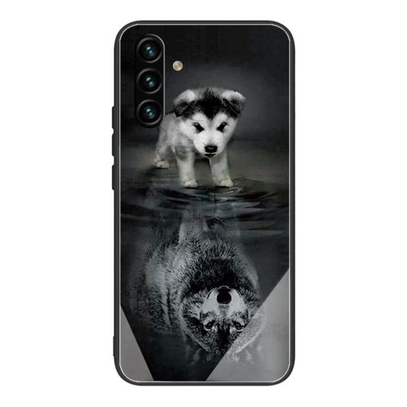 Capa de vidro temperado para Samsung Galaxy A13 5G / A04s Puppy Dream