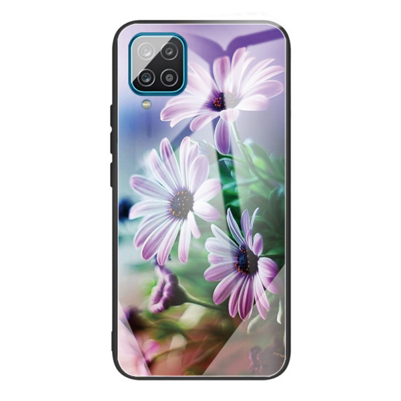 Samsung Galaxy M32 Flores de capa de vidro temperado
