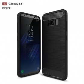 Samsung Galaxy S8 Capa de fibra de carbono escovada