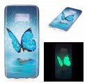 Samsung Galaxy S8 Capa Borboleta Azul Fluorescente