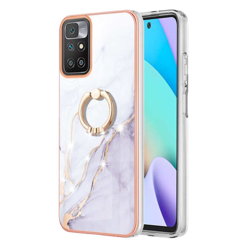 Coque Xiaomi Redmi 10 Marbre avec Anneau-Support