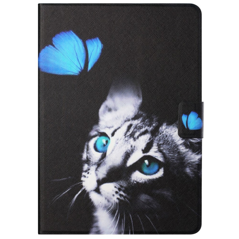 Samsung Galaxy Tab A8 Case (2021) Cat e Butterfly Blue