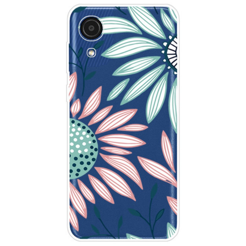 Capa de flor transparente Samsung Galaxy A03 Core