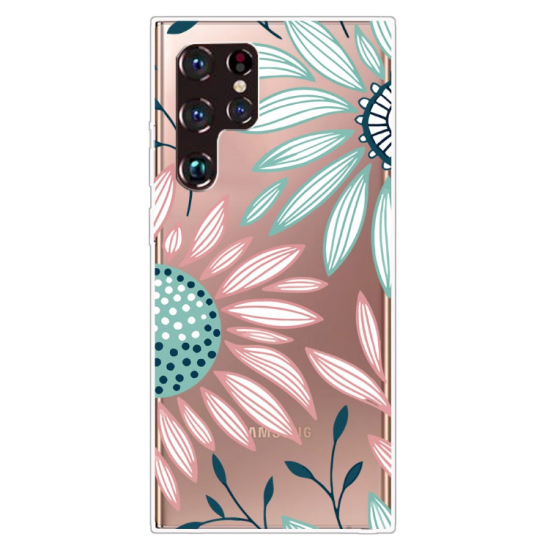 Samsung Galaxy S22 Ultra 5G Capa transparente de uma flor