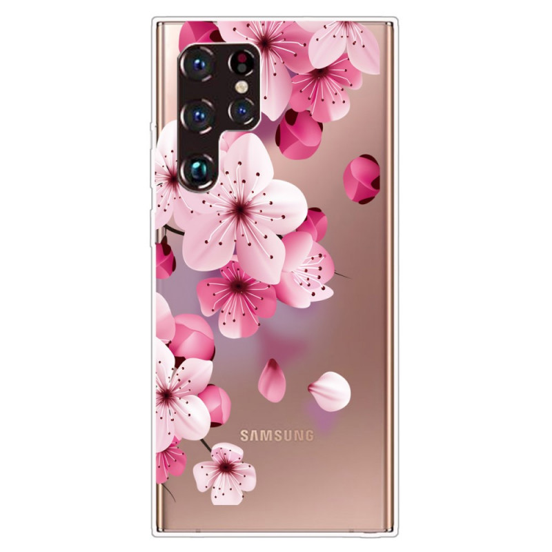 Samsung Galaxy S22 Capa Ultra 5G Flores Pequenas Rosa