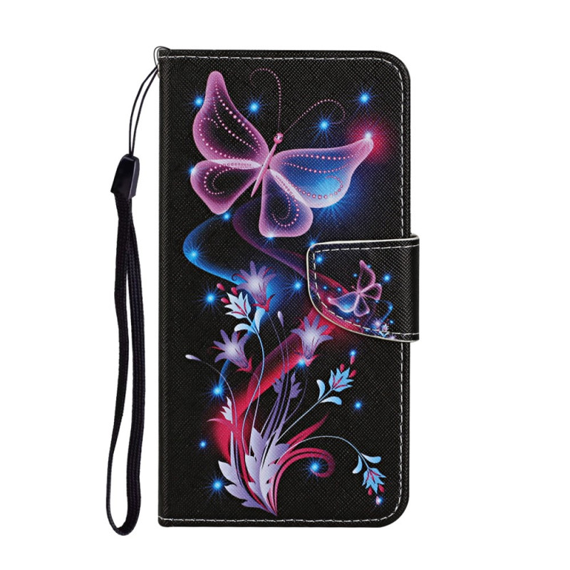 Samsung Galaxy S22 Ultra 5G Case Butterflies and Strap