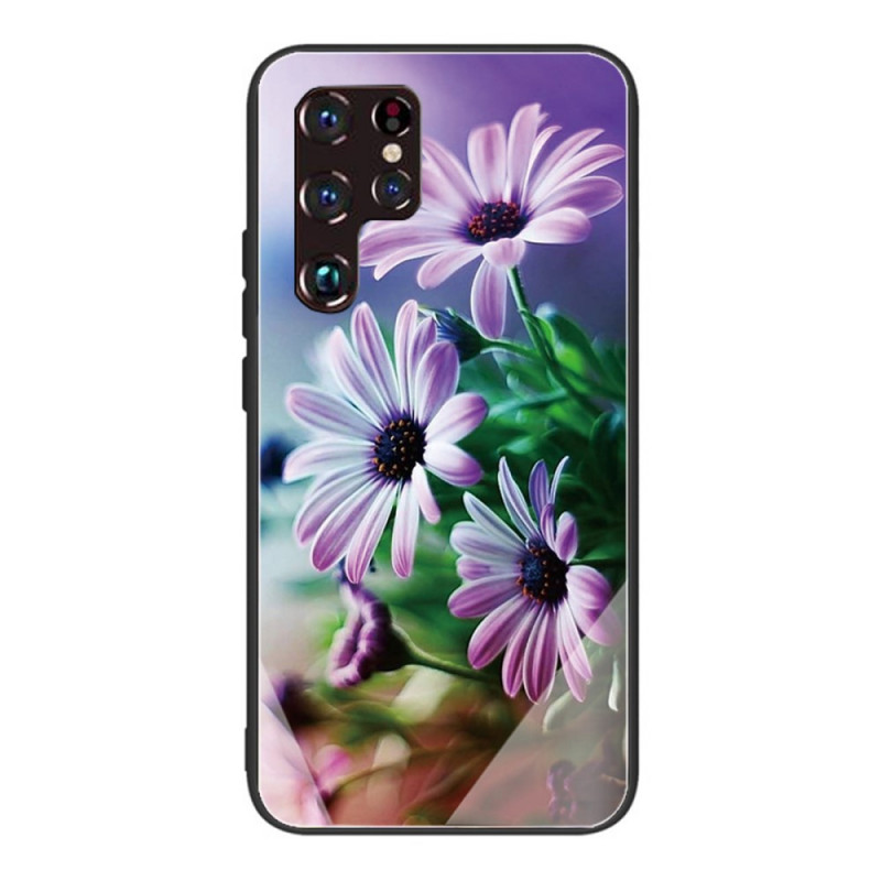 Samsung Galaxy S22 Ultra 5G Capa de vidro temperado Flores Realistas
