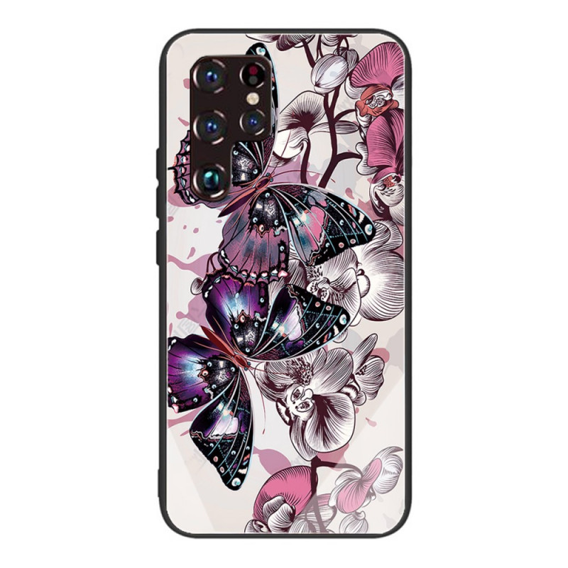 Samsung Galaxy S22 Ultra 5G Tempered Glass Case Butterfly Variation