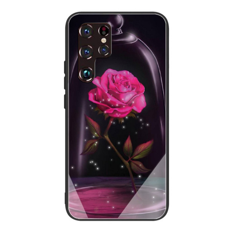 Samsung Galaxy S22 Ultra 5G Capa de vidro temperado Magic Pink