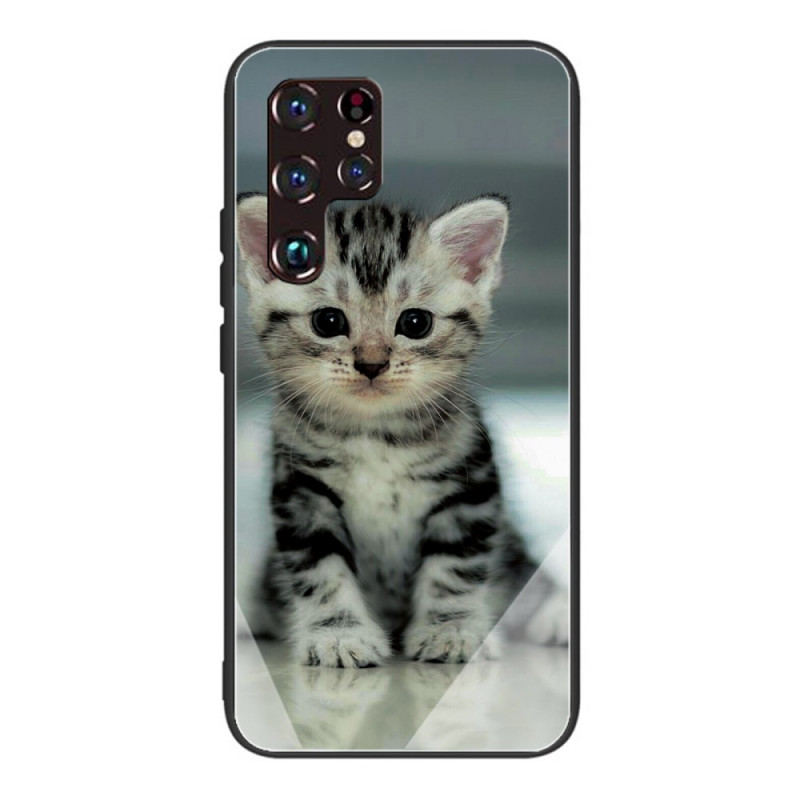 Samsung Galaxy S22 Capa Ultra 5G Kitten vidro temperado