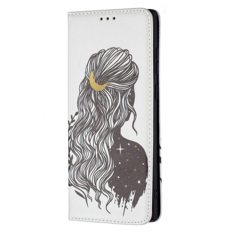 Capa Flip Capa Samsung Galaxy S22 Ultra 5G Nice Hair