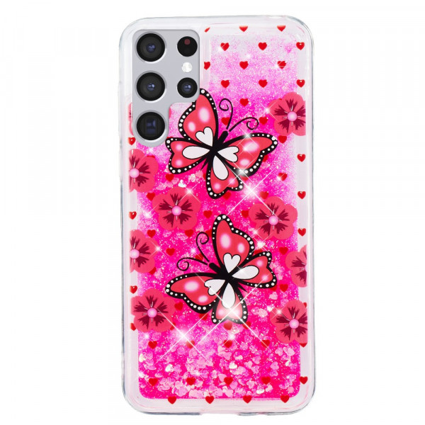 Samsung Galaxy S22 Ultra 5G Glitter Butterfly Case