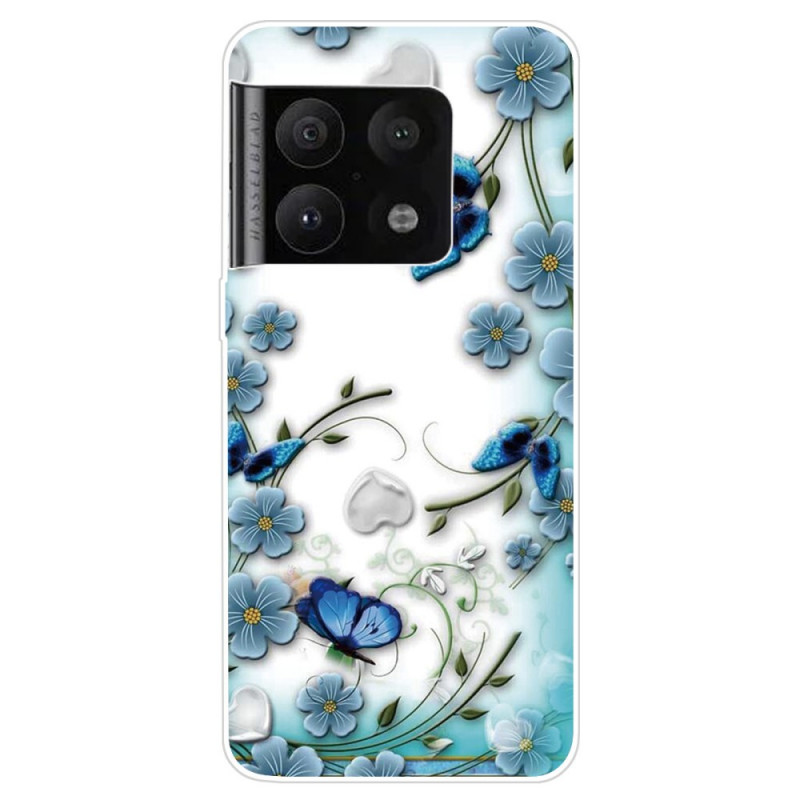 OnePlus 10 Pro 5G Case Butterflies e Flowers Retro