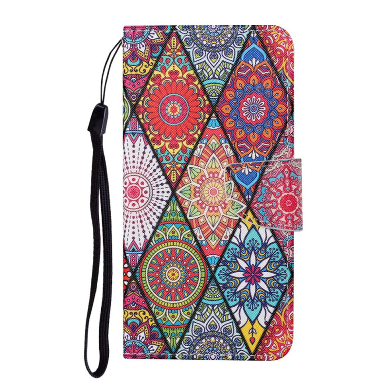 Samsung Galaxy S22 Plus 5G Capa de trabalho em patchwork com cinta