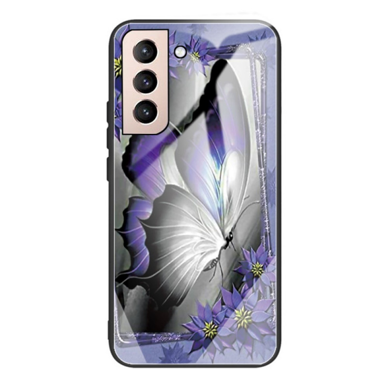 Samsung Galaxy S22 Plus 5G Capa de vidro temperado Butterfly Purpura