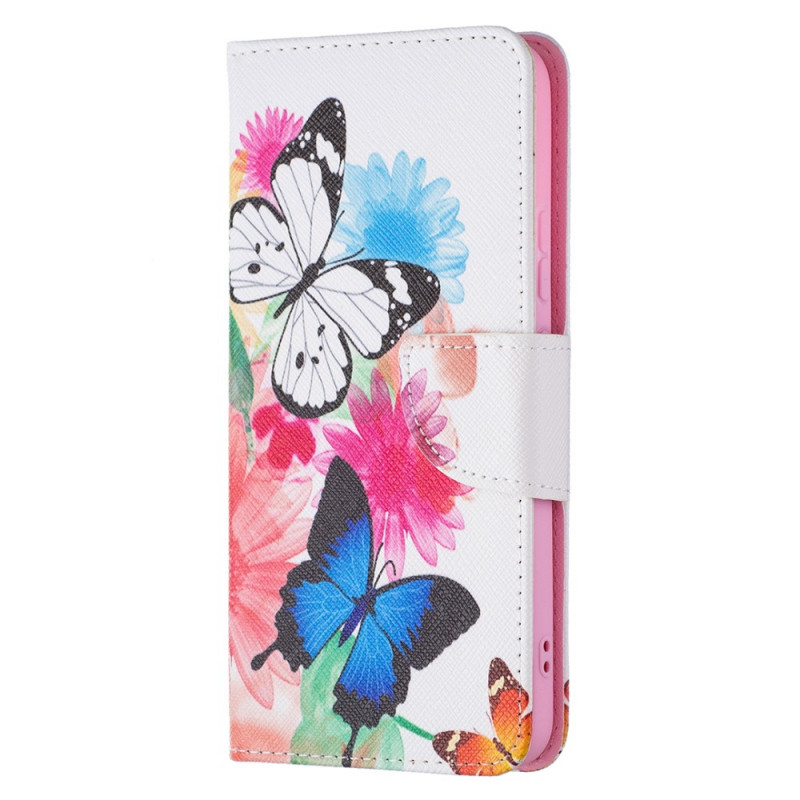 Samsung Galaxy S22 Plus 5G Capa pintada de borboletas e flores