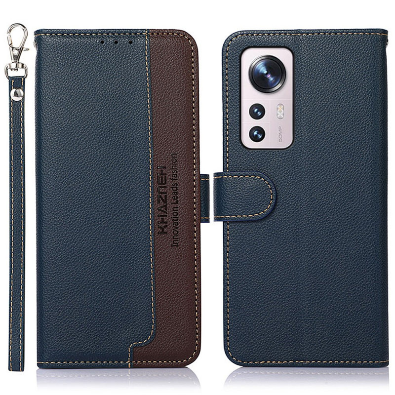 Capa Xiaomi 12 / 12X / 12S Estilo Litchi RFID KHAZNEH