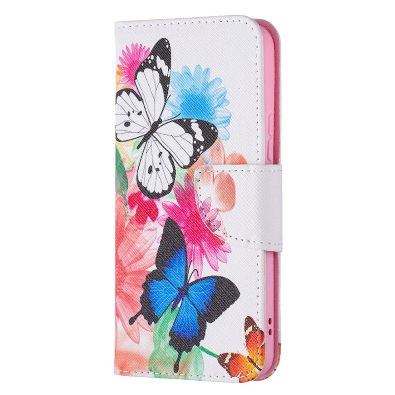 Samsung Galaxy S22 5G Case Butterflies e Flores pintadas