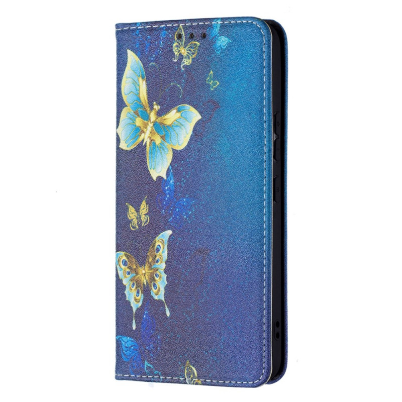 Tampa Flip Cover Samsung Galaxy S22 5G Butterflies coloridas