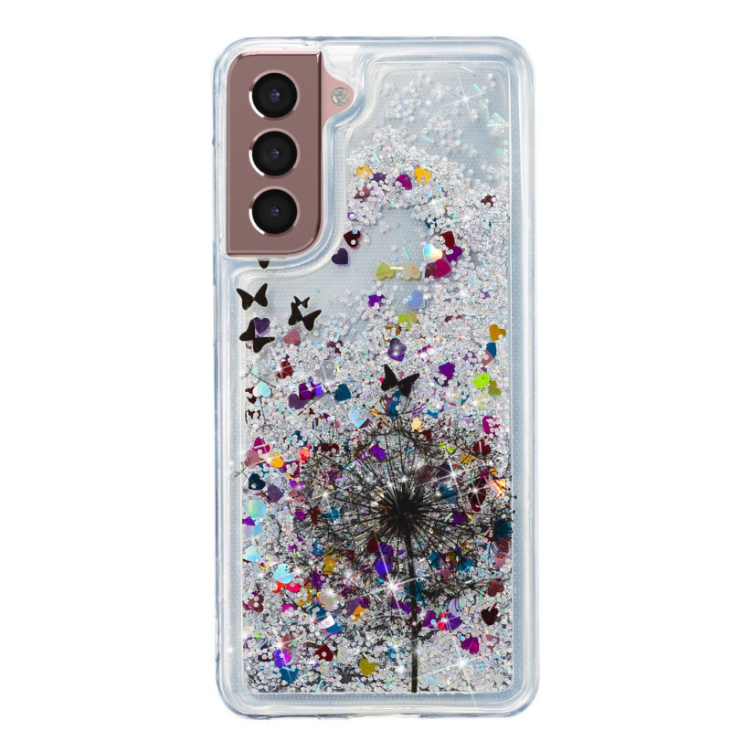 Samsung Galaxy S22 5G Glitter Dandelion Case
