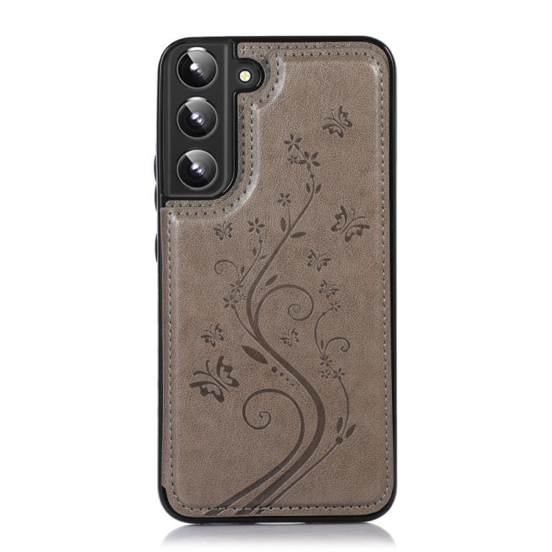 Samsung Galaxy S22 5G Case Case Case de pele de couro com flores