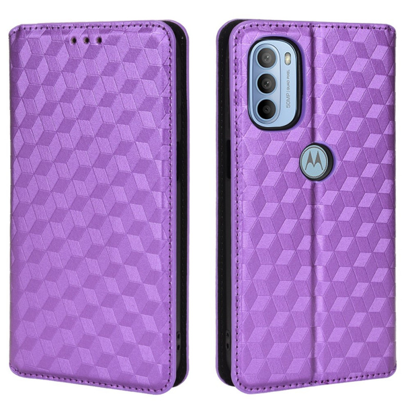 Capa Flip Moto G41 / G31 Efeito Couro Diamante