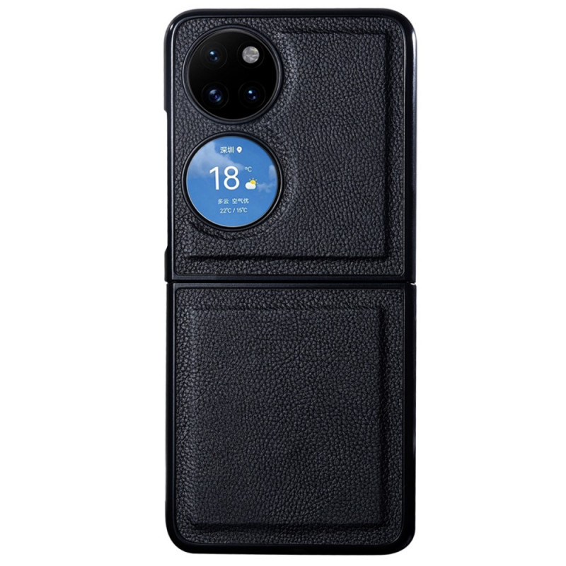 Design da capa em pele genuína para Huawei P50 Pocket