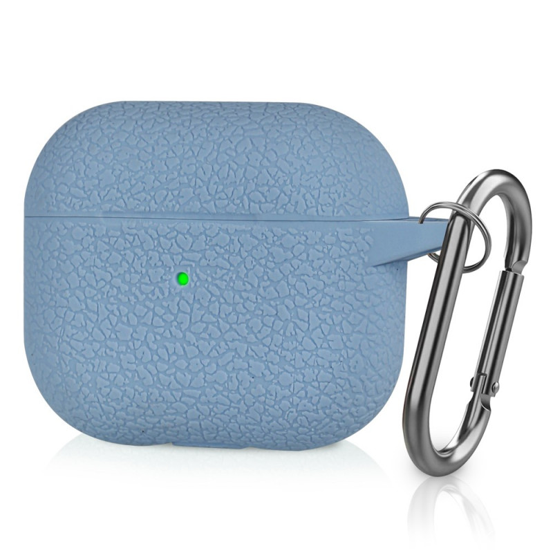 Capa AirPods 3 Leatherette Litchi com mosquetão