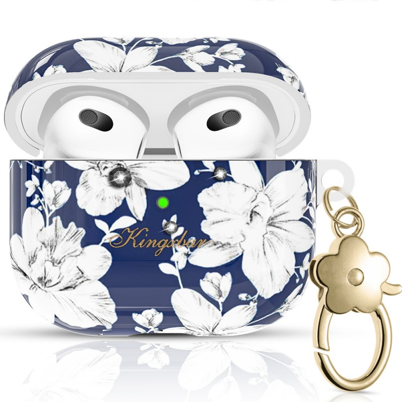 Capa AirPods 3 Flowers com mosquetão KINGXBAR