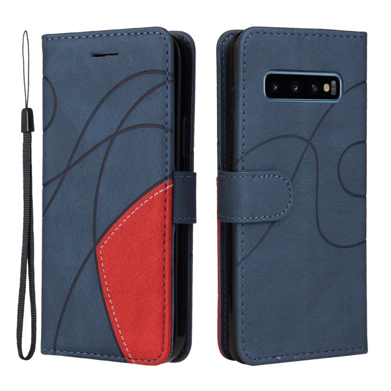 Samsung Galaxy S10 Capa de duas cores de assinatura em pele