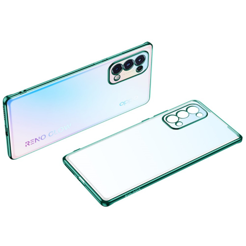 Oppo Find X3 Lite Transparent Shell Metal Style Edges SULADA