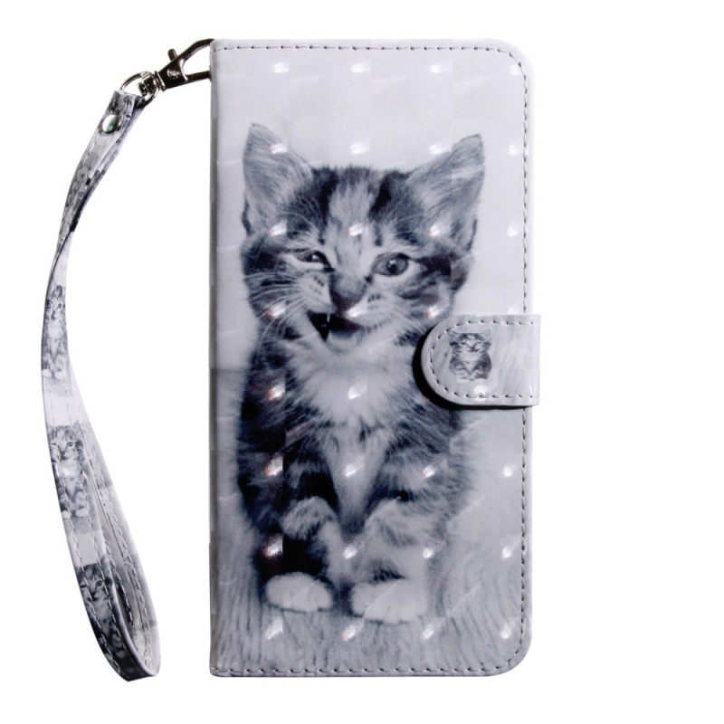 Capa Oppo A16 / A16s Cat Black and White