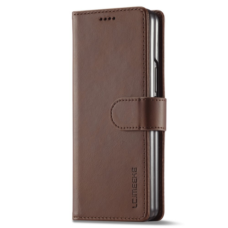 Samsung Galaxy Z Flip 3 5G Capa LC.IMEEKE Efeito Couro